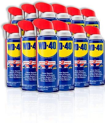 WD-40 多用途产品带智能吸管喷雾 2 种方式,12 盎司 12 包 — 第 1/4 张图片