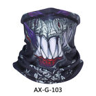 Winter 3D Print Fleece Neck Warmer Gaiter Half Face Mask Scarf Ski Bandana Us