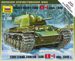 Zvezda #6141 - 1:100 Carro armato pesante sovietico KV-1 mod.of 1940 - Foto 1 di 2