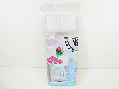 Cortinas de chuveiro estampa floral impermeável tamanho padrão ganchos cortina haste 71 x 71 - Imagem 1 de 4