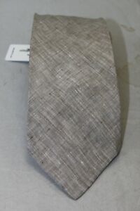Eton Men's Light Brown 7-Fold Textured Linen Tie MSRP $145