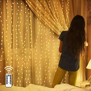 300LED 10Ft Fairy Curtain String Light, Home Decor Lighting for Party Decoration - Picture 1 of 12
