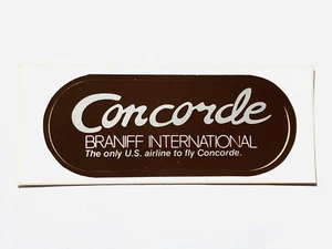 Vintage Braniff International Concorde Airline Gepäck Aufkleber - Bild 1 von 1