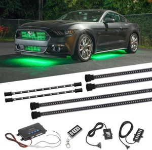 4Pc Million Color Multi-Color LED Underbody Underglow & 2Pc Interior Footwell Ac - Picture 1 of 6