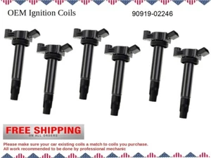 Set/6 Ignition Coils for Lexus ES330 RX330 RX400h & Toyota Camry Highlander 3.3L - Picture 1 of 3