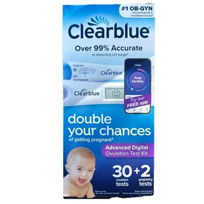 Clearblue Advanced Kit Test Ovulazione Digitale 30+2 Test Gravidanza Scad. 30/04/27 - Immagine 1 di 4