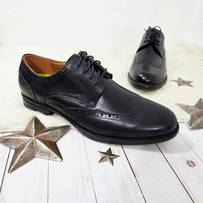 Zapatos de vestir Florsheim Midtown punta de ala Oxford para hombre talla 13 negro negro con cordones Foto 1 de 4