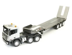 Huina 1:24 RC Artic Lorry Articulated Low Loader Trailer Truck w/Lights & Sound - Picture 1 of 12