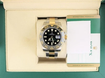 Rolex GMT-Master II 116713 2018 esfera negra TT 18kt Oyster con papeles 40 mm Foto 1 de 4