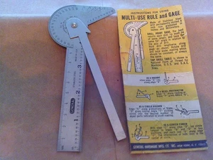 General Tool Multi Use Rule & Gage No. 16 Made In USA - Picture 1 of 3