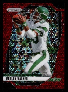 Wesley Walker 2024 Panini Prizm No Huddle #230 Red Disco /75 New York Jets - Bild 1 von 2