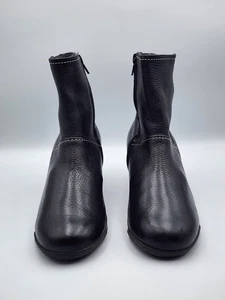 Nurture Boots Womens 7.5M Ankle Bootie Black Side Zip Comfort Casual - Picture 1 of 10