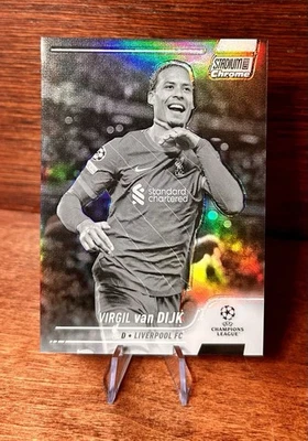 2021-22 Topps Stadium Club Chrome UCL - Virgil van Dijk - Black and White /299 - Image 1 of 2