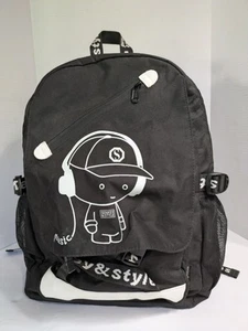 Senkey & Style Anime Luminous Backpack Black 15.6'' Laptop Backpack 15"x 12" - Picture 1 of 7