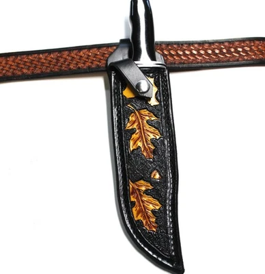 Bainha de faca de couro personalizada que se encaixa APENAS em uma bainha de faca Buck 120. - Imagem 1 de 4