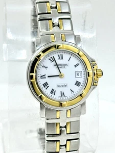 Raymond Weil Parsifal Quartz White Roman Dial 27MM Ladies Watch ref 9430 - Picture 1 of 13