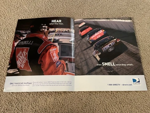 Vintage 2008 DIRECTV NASCAR HOTPASS Poster Print Ad TONY STEWART Cover