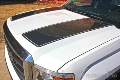 GMC "SIERRA RALLY" Truck 2016 2017 Hood Tailgate Racing Vinyl Graphic 3M Stripes - Image 1 of 4