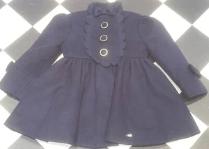 MÄDCHEN ALTER 3-4 JAHRE MARINEBLAU DESIGNER MANTEL PETTIGIRL KEINE VERSCHLEISSSPUREN - Bild 1 von 3