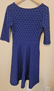 Leota Women Casual Dress Blue Size Medium Fit And Flare - Picture 1 of 9