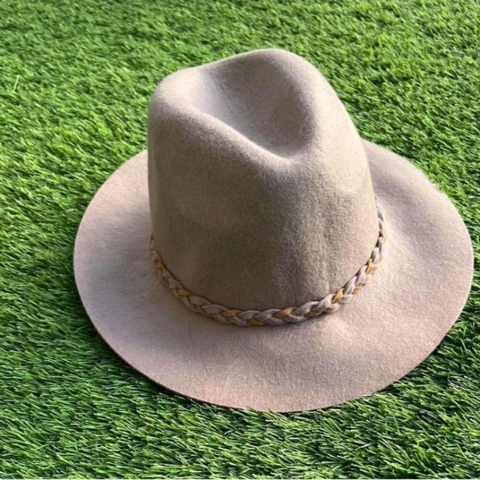 NUEVO APT. 9 Sombrero de fieltro Fedora flojo 100 % lana con bandas en estilo gris WАP61НTO8 Foto 1 de 4