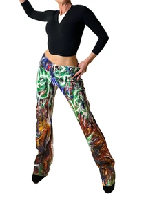 Vintage Painted Morrisey Jeans Hand Painted Embellished Festival Jeans - Bild 1 von 8