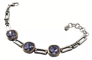 Brighton Venusian Gold & Silver Lavender Purple Blue Swarovski Crystal Bracelet - Picture 1 of 9