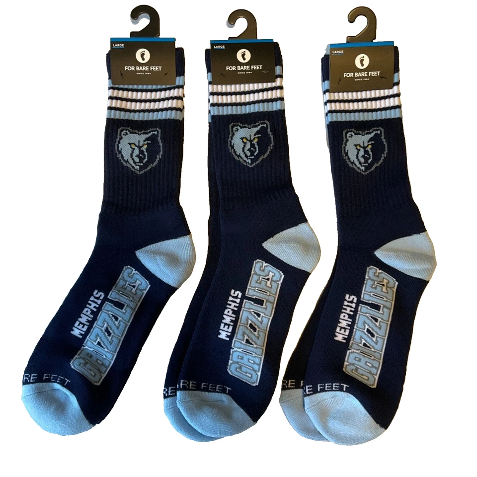 Calcetines para hombre talla L azul 3 pares For Bare Feet Memphis Grizzlies Foto 1 de 4