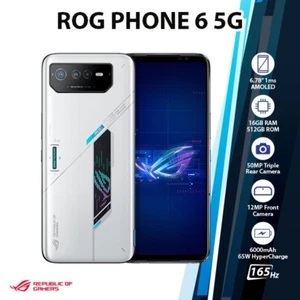 ASUS ROG Phone 6 5G Android Cell Phone (White, 16GB+512GB, Dual SIM, Unlocked) - Afbeelding 1 van 4