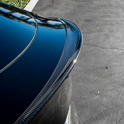 Real Dry Carbon Fiber Spoiler For 20-24 Tesla Model Y Gloss Black Perfect Fit - Image 1 of 4