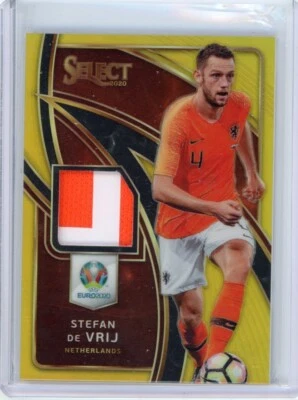 Stefan de Vrij 2020 Select UEFA Euro Select Gold Jersey Patch /10 #12 Prizm - Image 1 of 2
