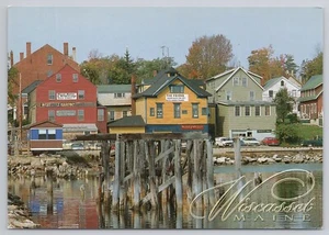 Postcard WISCASSET MAINE Photo 2002 James Blank Old Pier - Picture 1 of 2