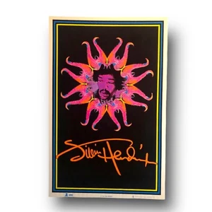 Jimi Hendrix | Póster Flocked Blacklight 1996 | Póster #1738 de Escorpio | 23” X 35” - Imagen 1 de 7