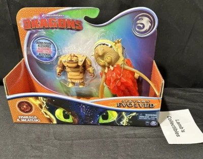 Cómo entrenar a tus figuras Dragon Dreamworks Legends Evolved Fishlegs & Meatlug  Foto 1 de 4