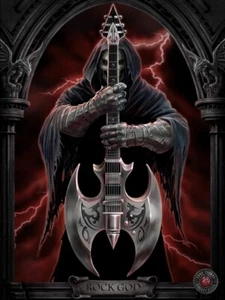 ANNE STOKES ART - ROCK GOD REAPER 3D BILD DRUCK 300mm x 400mm - Bild 1 von 2