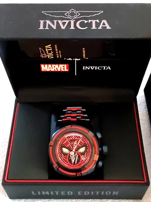 Marvel Invicta 27047 Bolt Zeus 53mm Spider-man LE #02/3000 Watch NOS New Box - Image 1 of 4