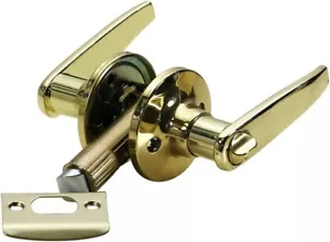 Lockset for RV - Style 5 - Lever Set - (Privacy | Polished Brass) - Bild 1 von 1
