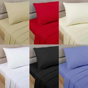 Fitted/Flat/Sheet Set Solid Choose Colors & Sizes 1000 TC 100% Cotton! Sale - Picture 1 of 71
