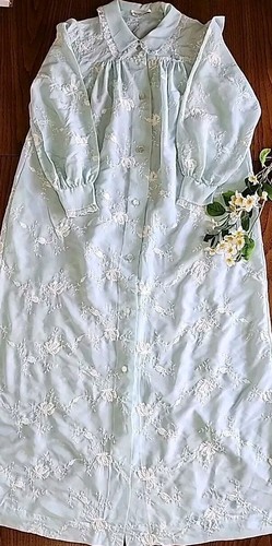 RARA camicia da notte vintage Christian Dior a maniche lunghe taglia S blu usata