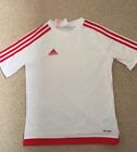 Weiß und rot Adidas T-Shirt Footie 11-12 Jahre