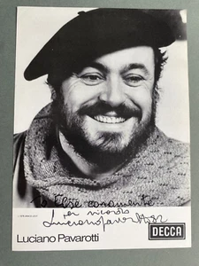LUCIANO PAVAROTTI (†2007) In-person signed Autogrammkarte 13x18 Autogramm - Picture 1 of 2