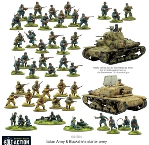 28 mm Juegos de Señor de la Guerra Ejército Italiano y Camisas Negras Rayo de Inicio Acción Segunda Guerra Mundial Nuevas en Caja - Imagen 1 de 4
