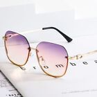 Summer Half Frame Metal Sunglasses UV400 Women Shades New Eyeglasses  for Woman
