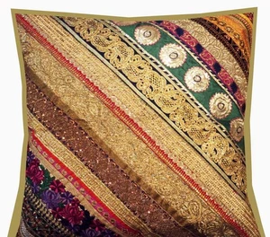 30" TRADITIONAL HOME DÉCOR EMBROIDERY THROW CUSHION PILLOW COVER GIFT FOR HER - Picture 1 of 8