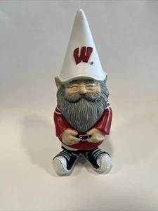 Wisconsin Badgers NCAA 11" Tall Garden Gnome UW Madison - Picture 1 of 8