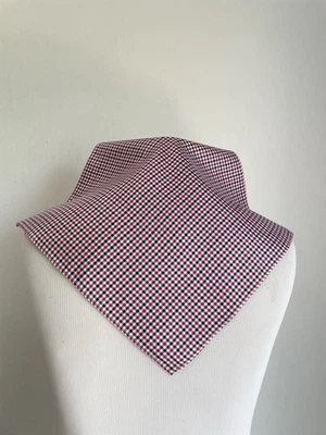 Tommy Hilfiger Bufanda de Seda Rosa Negro Guinga Cuadros Preppy 100% Seda #A57 Foto 1 de 4