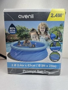 Avenli Easy Set 8 pies x 25” piscina terrestre azul juego rápido - Imagen 1 de 11