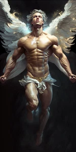 Canvas Art Fantasy Male Angel Wall Picture Poster Print - Picture 1 of 22