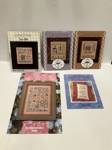 5 Lizzie Kate Season Alphabet Less More Spring Cross Stitch Charts Patterns - Picture 1 of 6