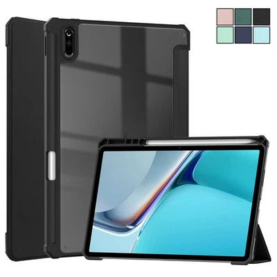 For Huawei MatePad 11 2021 Folio Leather Pen Holder Auto Smart Clear Case Cover - Image 1 of 4